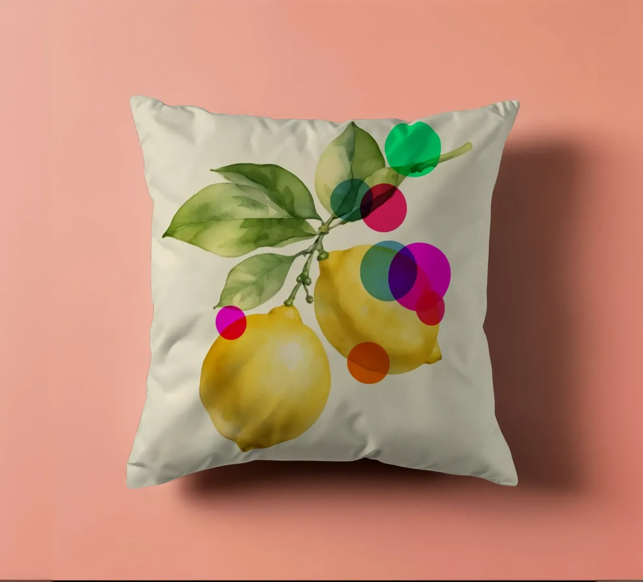 Botanical Lemon Art cuscino da Indigo Rain