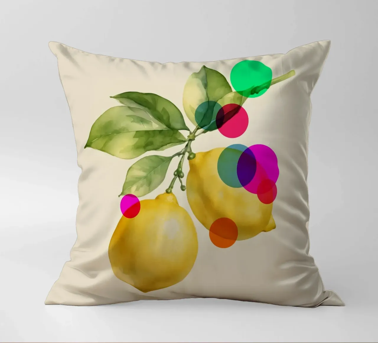 Botanical Lemon Art cuscino da Indigo Rain