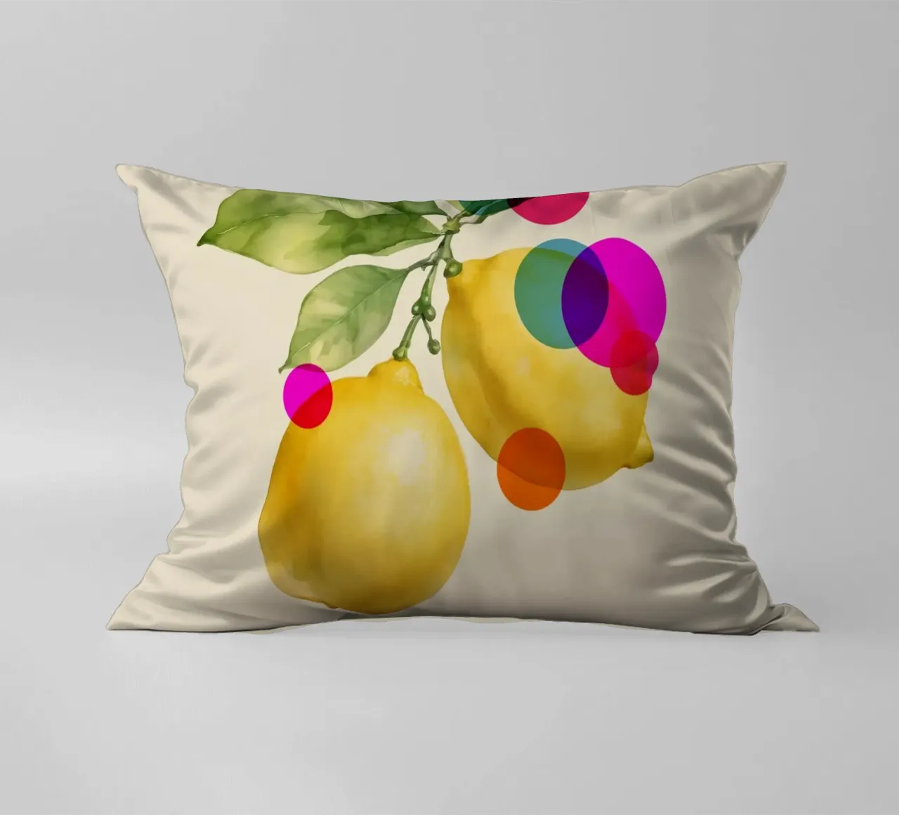 Botanical Lemon Art cuscino da Indigo Rain