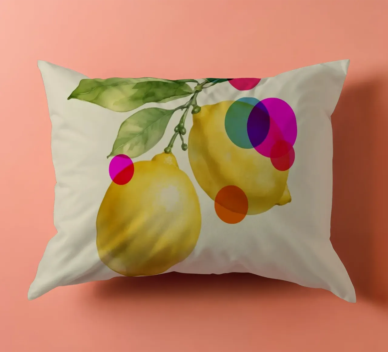 Botanical Lemon Art cuscino da Indigo Rain