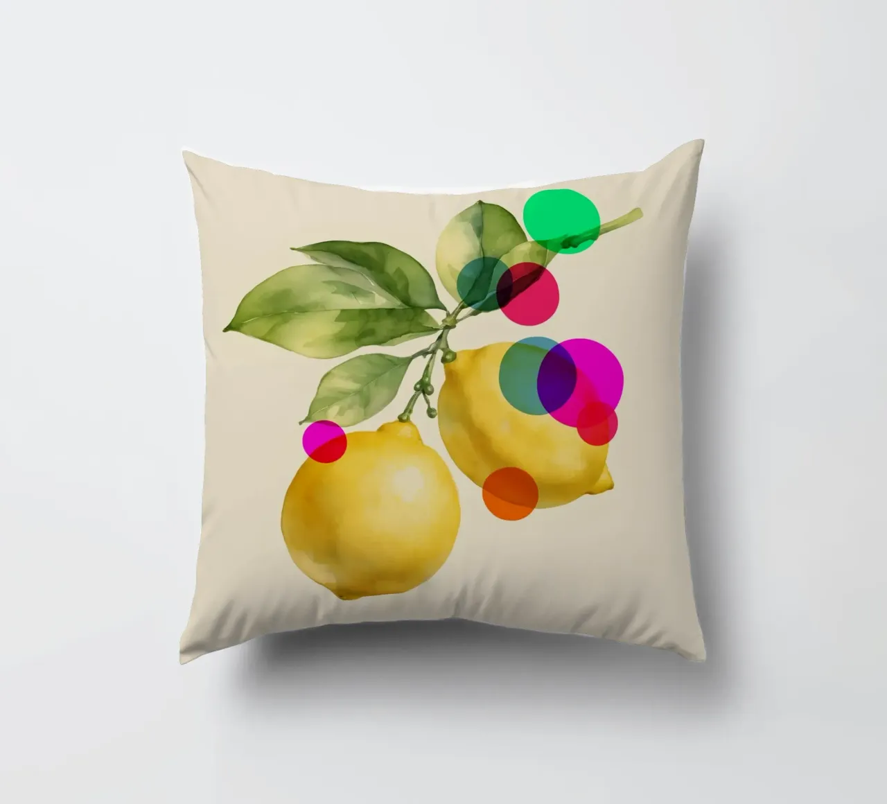 Botanical Lemon Art cuscino da Indigo Rain