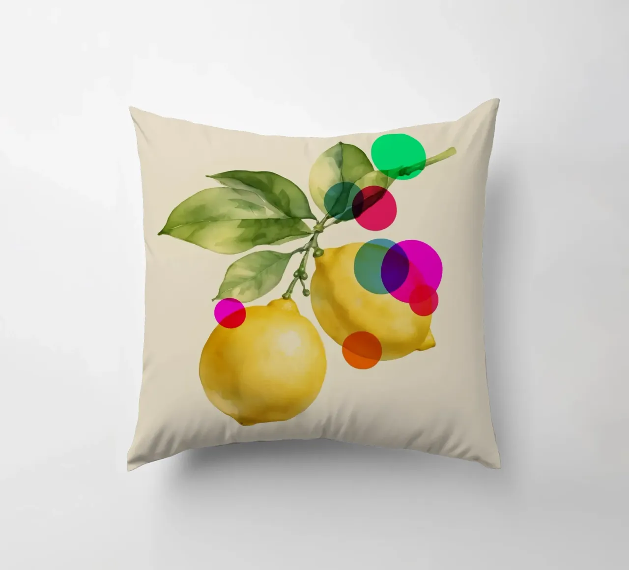 Botanical Lemon Art cuscino da Indigo Rain