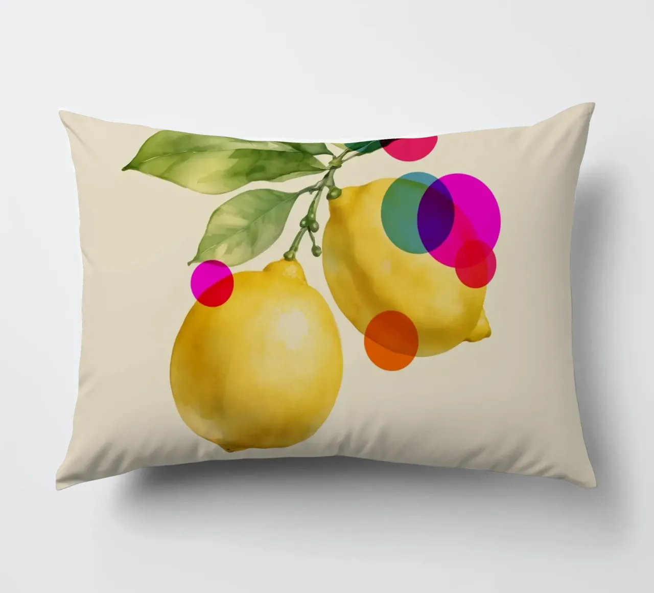 Botanical Lemon Art cuscino da Indigo Rain