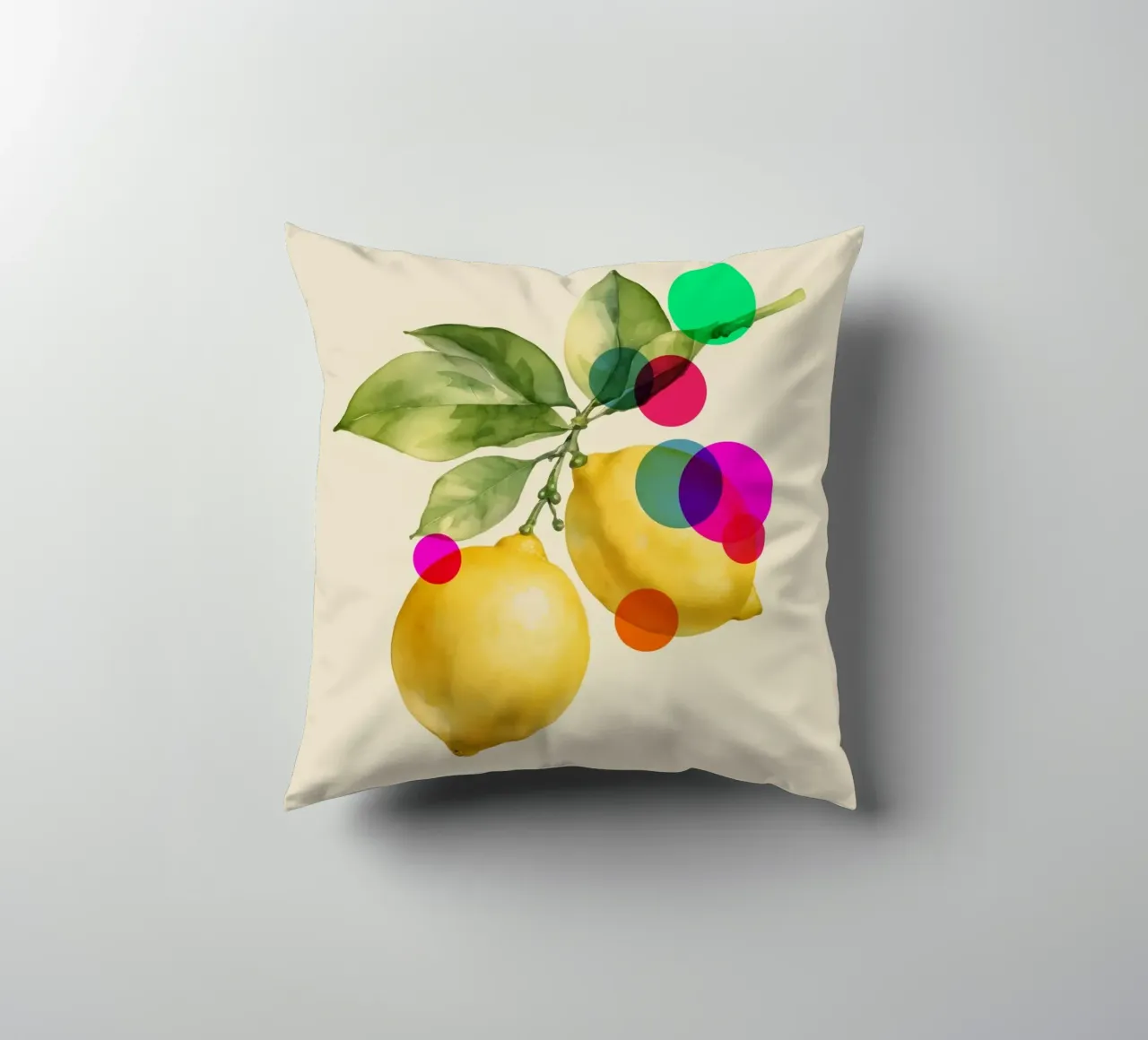 Botanical Lemon Art cuscino da Indigo Rain