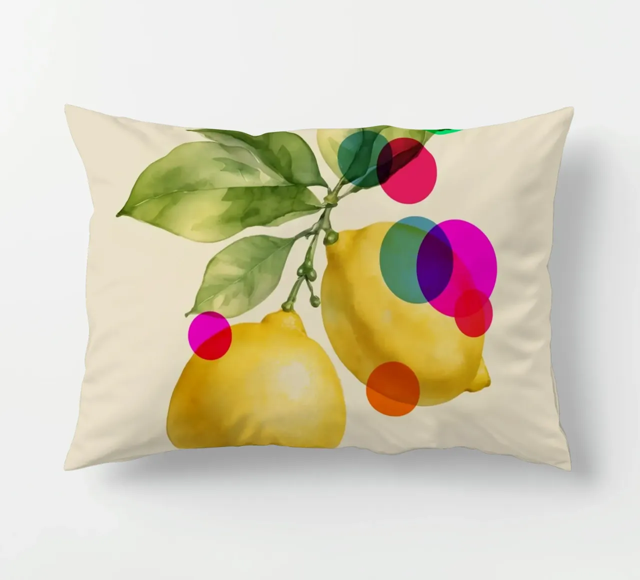 Botanical Lemon Art cuscino da Indigo Rain