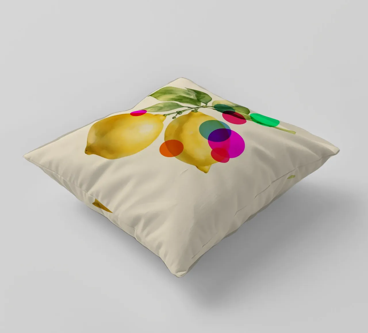 Botanical Lemon Art cuscino da Indigo Rain