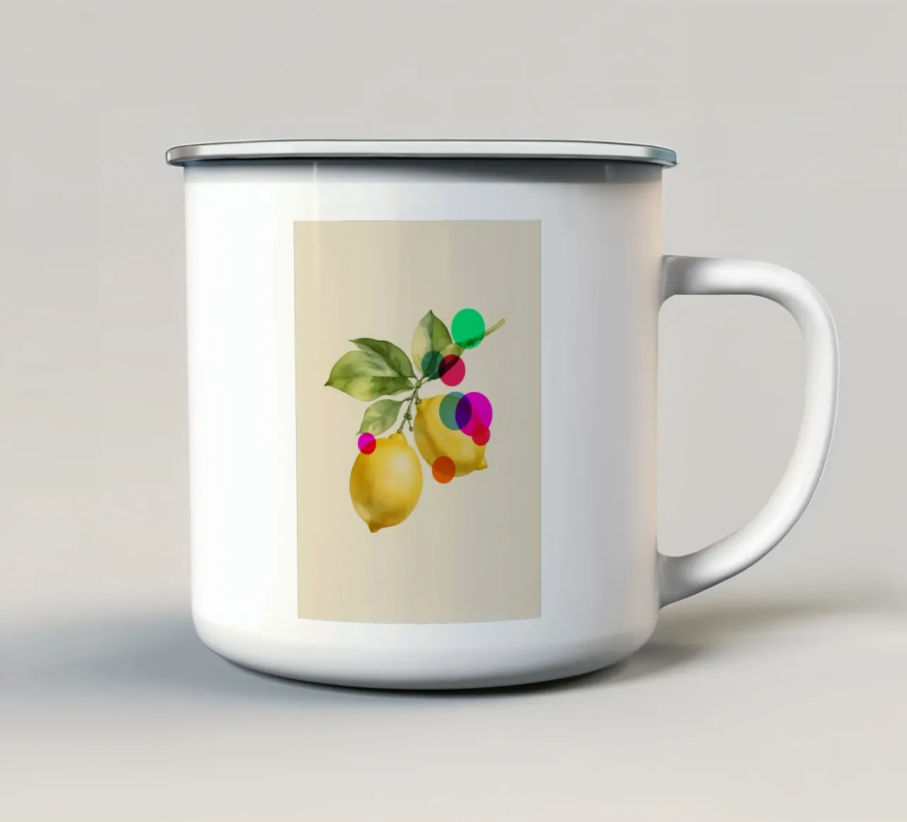 Botanical Lemon Art tazza in smalto da Indigo Rain