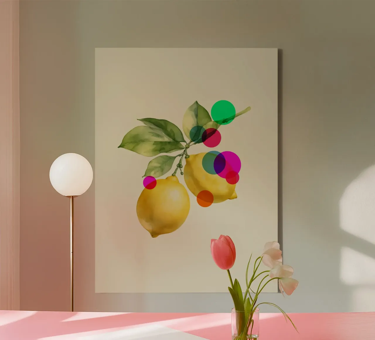 Botanical Lemon Art canvas by Indigo Rain