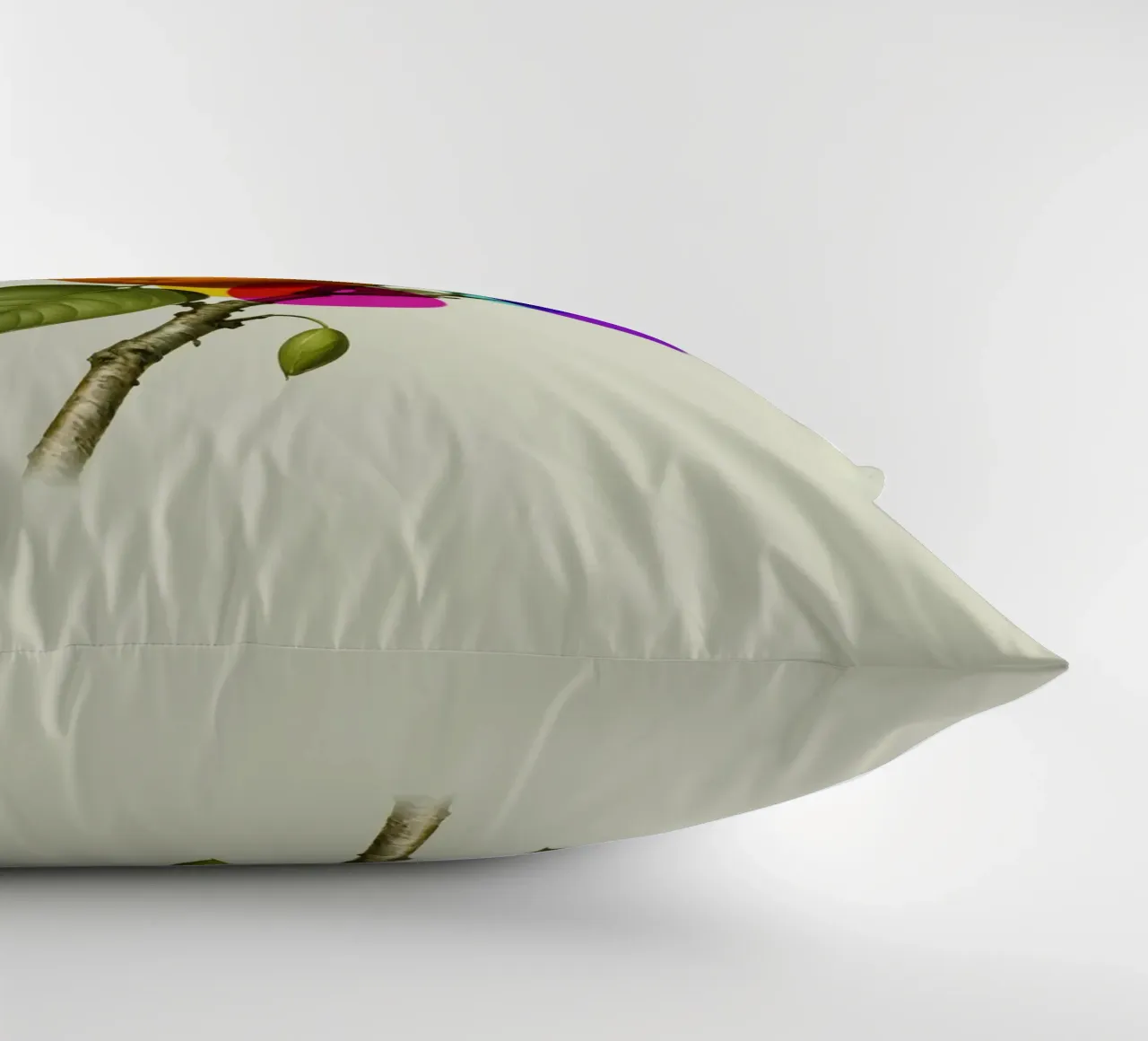 Orange Botanical Art decorative cushion by Indigo Rain