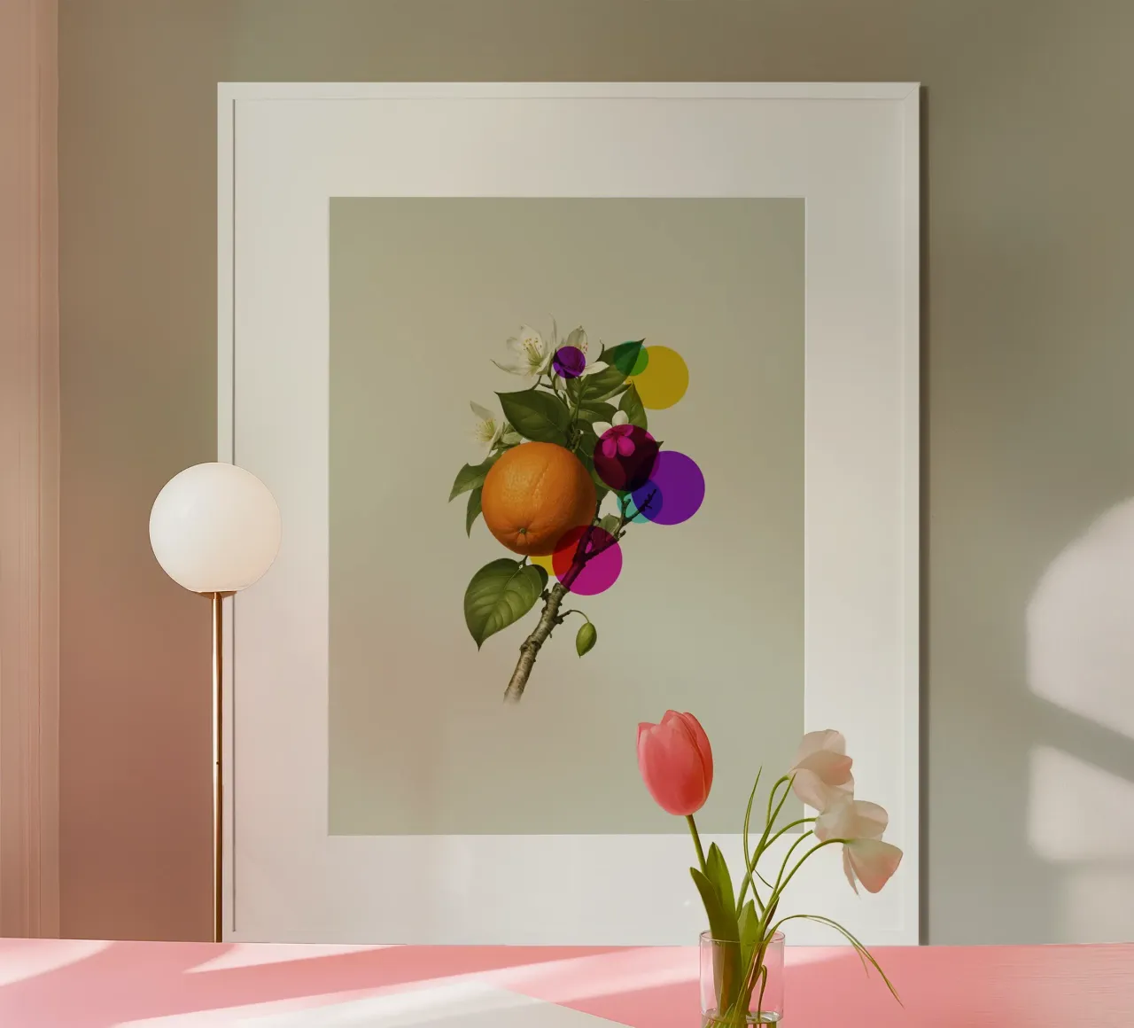 Orange Botanical Art hahnemühle by Indigo Rain