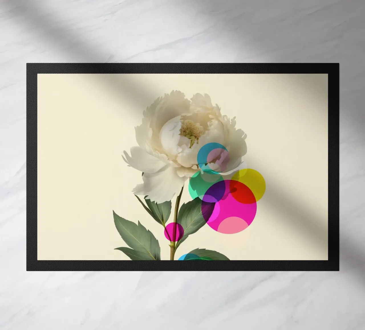 White Peony Botanical zerbino da Indigo Rain