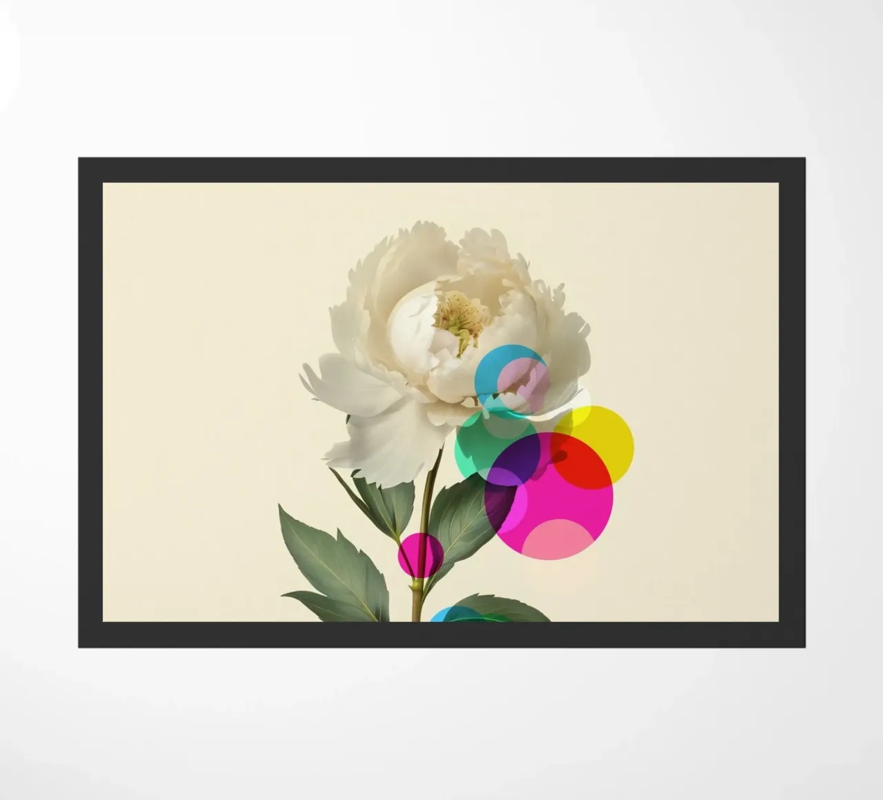 White Peony Botanical zerbino da Indigo Rain