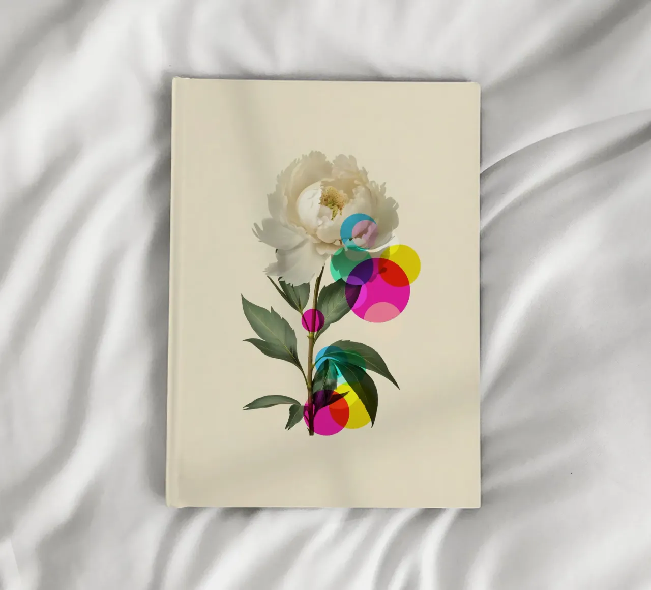 White Peony Botanical notebook by Indigo Rain