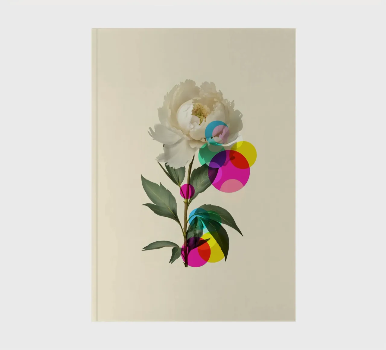 White Peony Botanical notebook by Indigo Rain