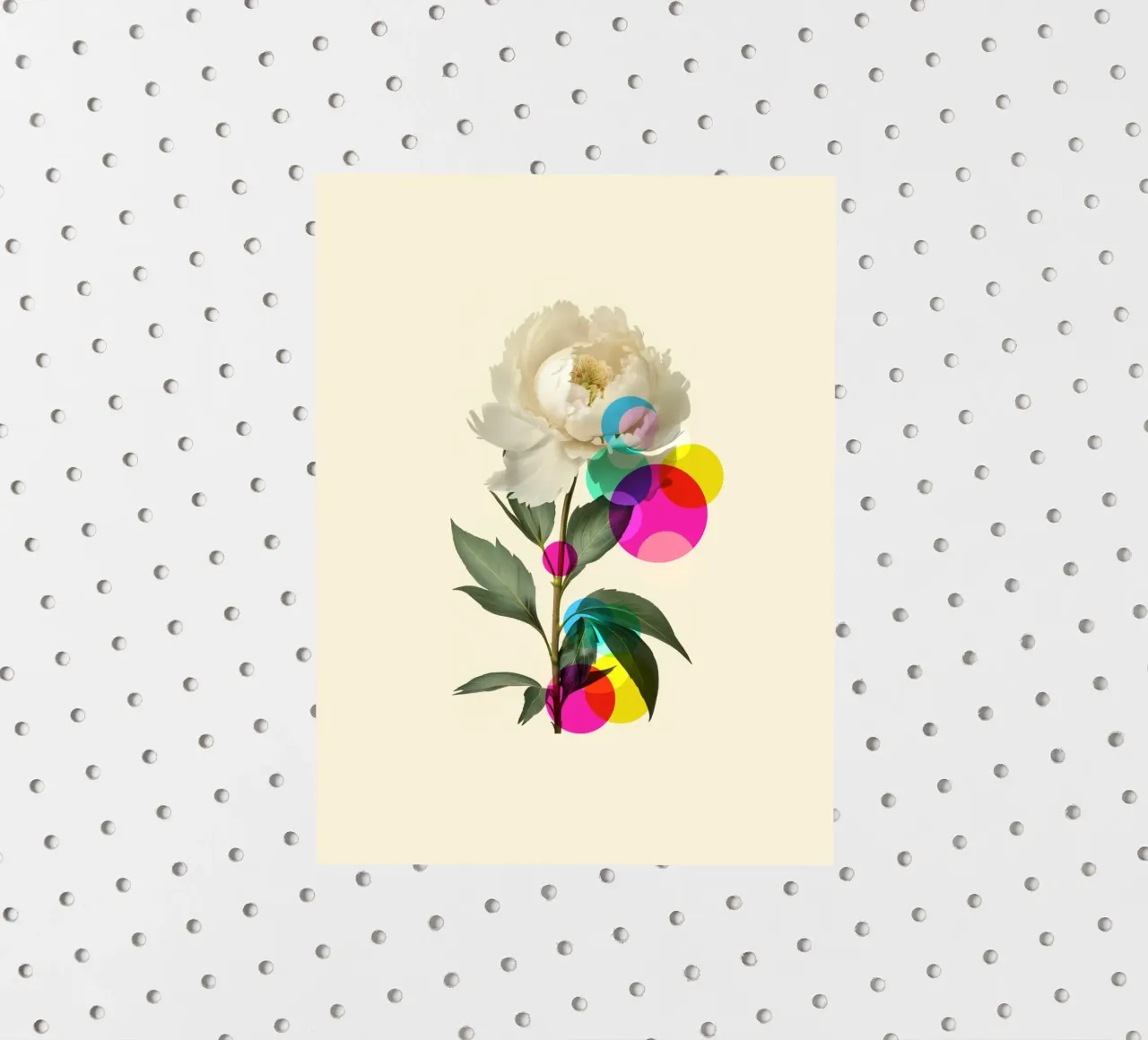 White Peony Botanical sticker by Indigo Rain