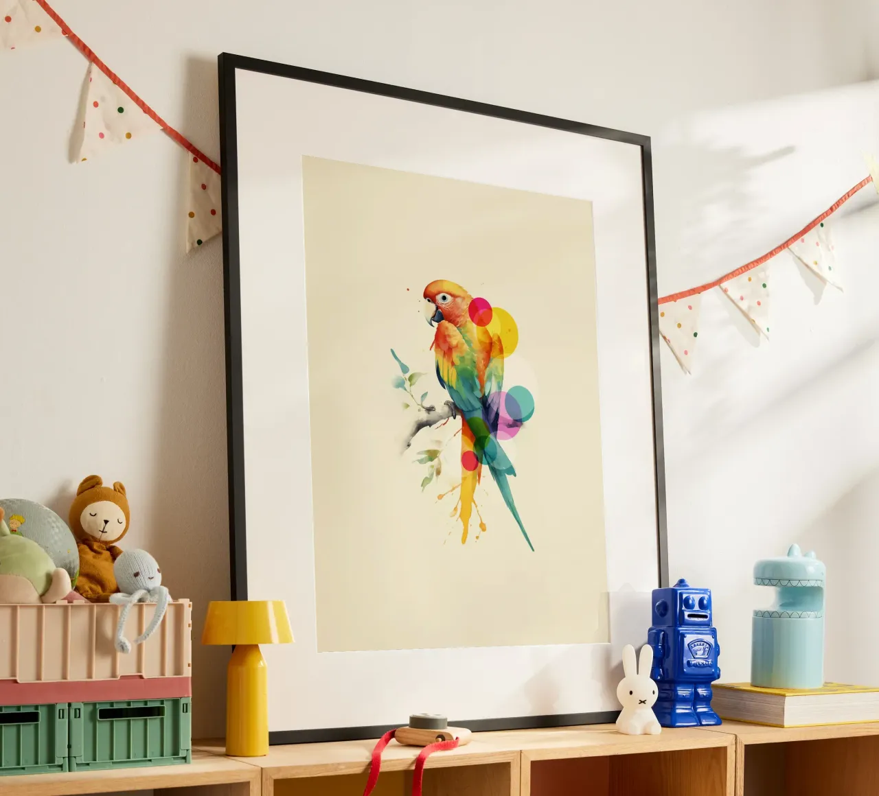 Tropical Parrot Art hahnemühle by Indigo Rain