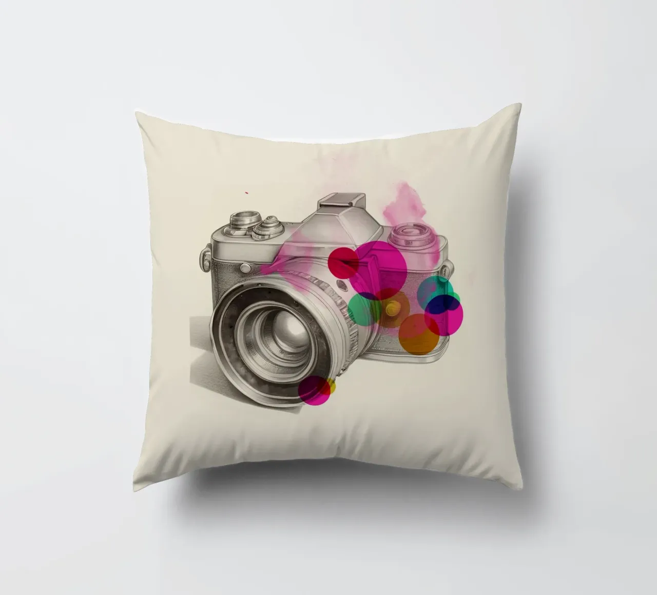 Vintage Camera Art cuscino da Indigo Rain