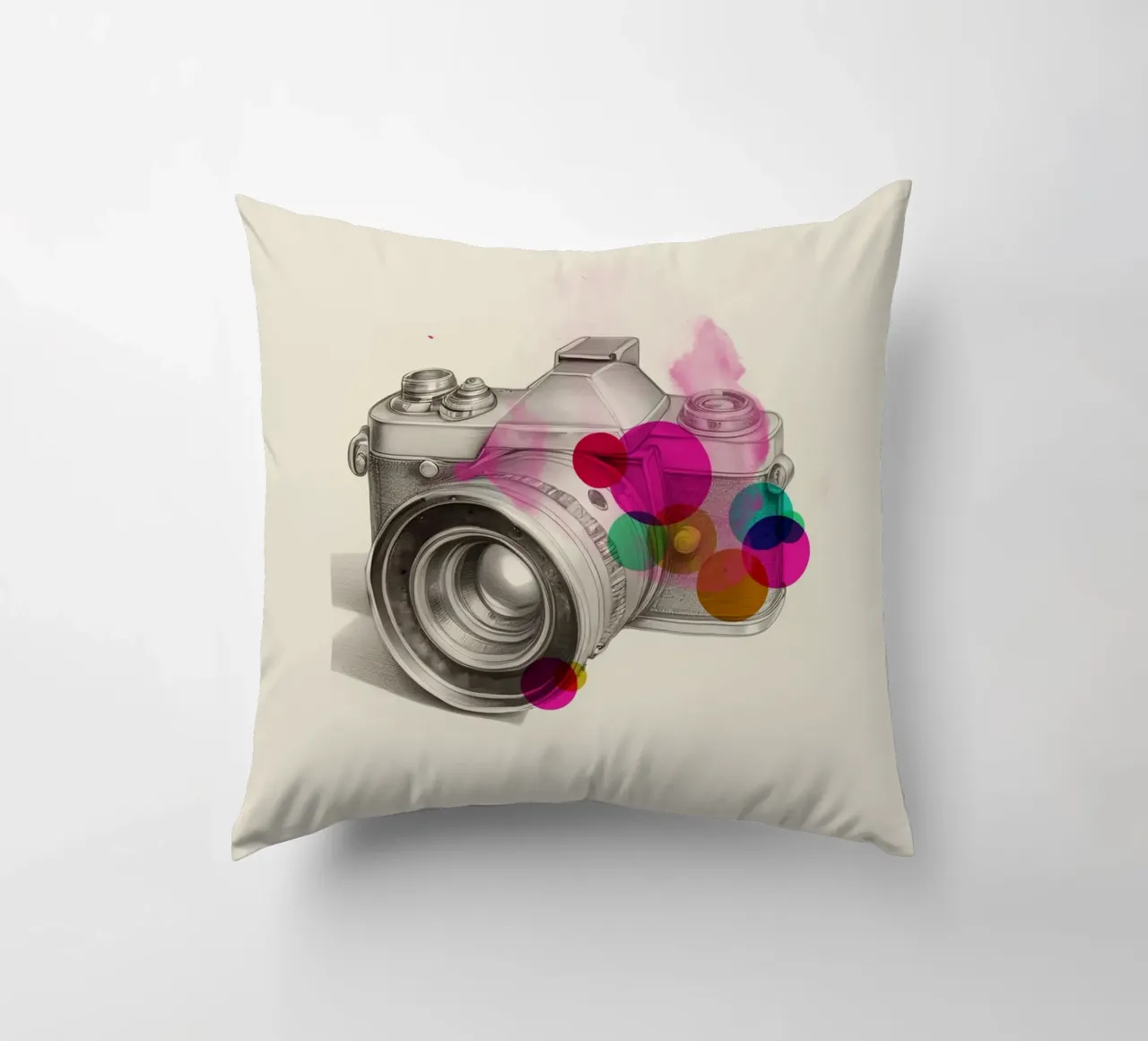 Vintage Camera Art cuscino da Indigo Rain