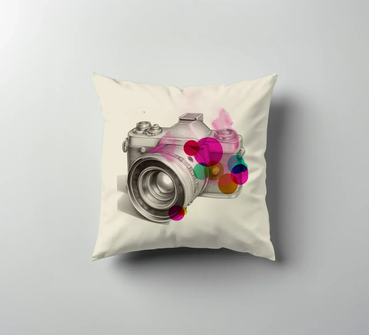 Vintage Camera Art cuscino da Indigo Rain