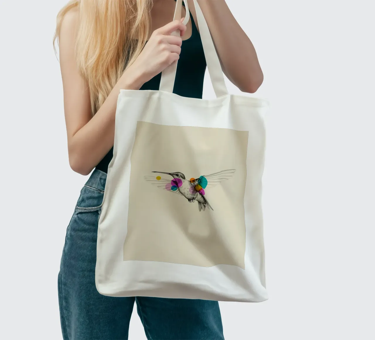 Hummingbird Art Jutebeutel von Indigo Rain