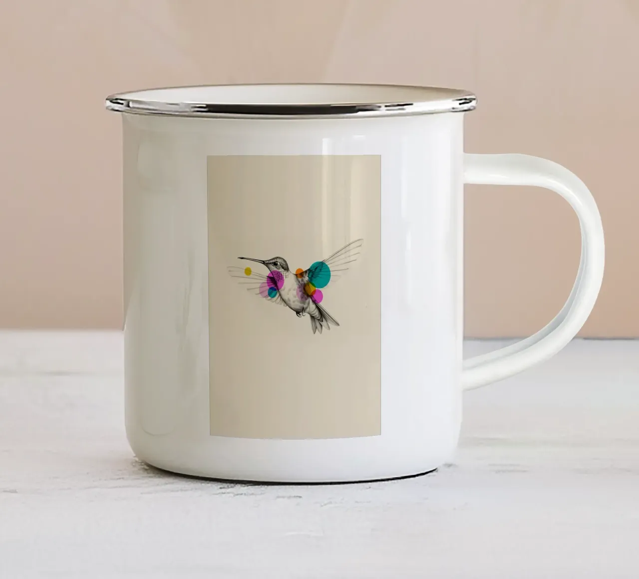 Hummingbird Art tazza in smalto da Indigo Rain