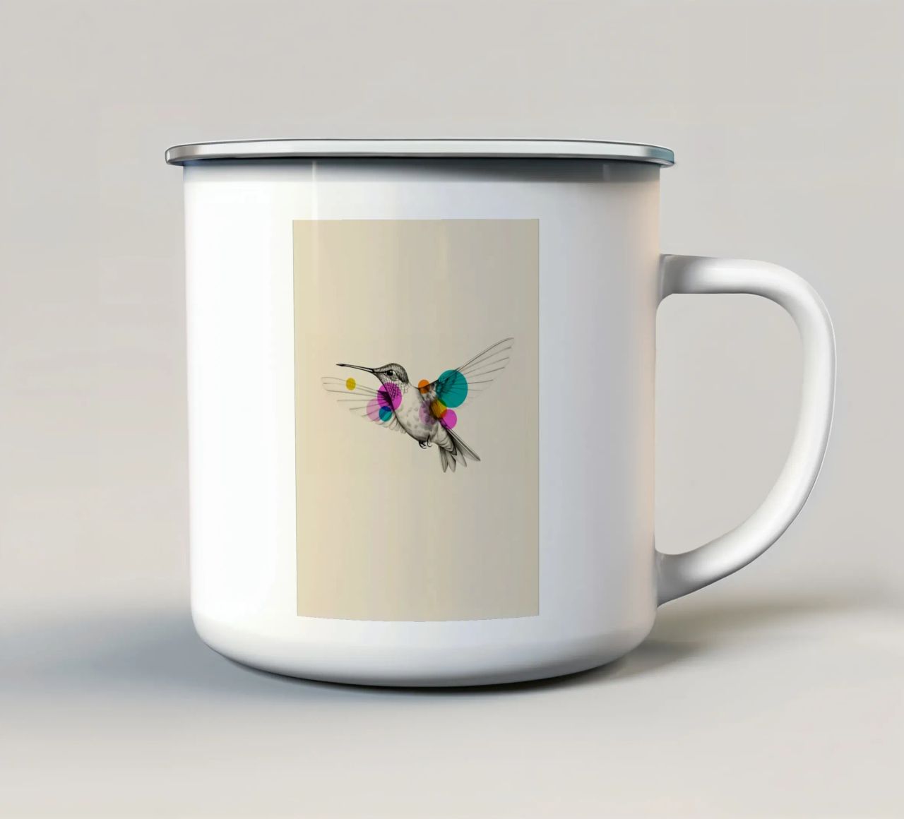 Hummingbird Art tazza in smalto da Indigo Rain