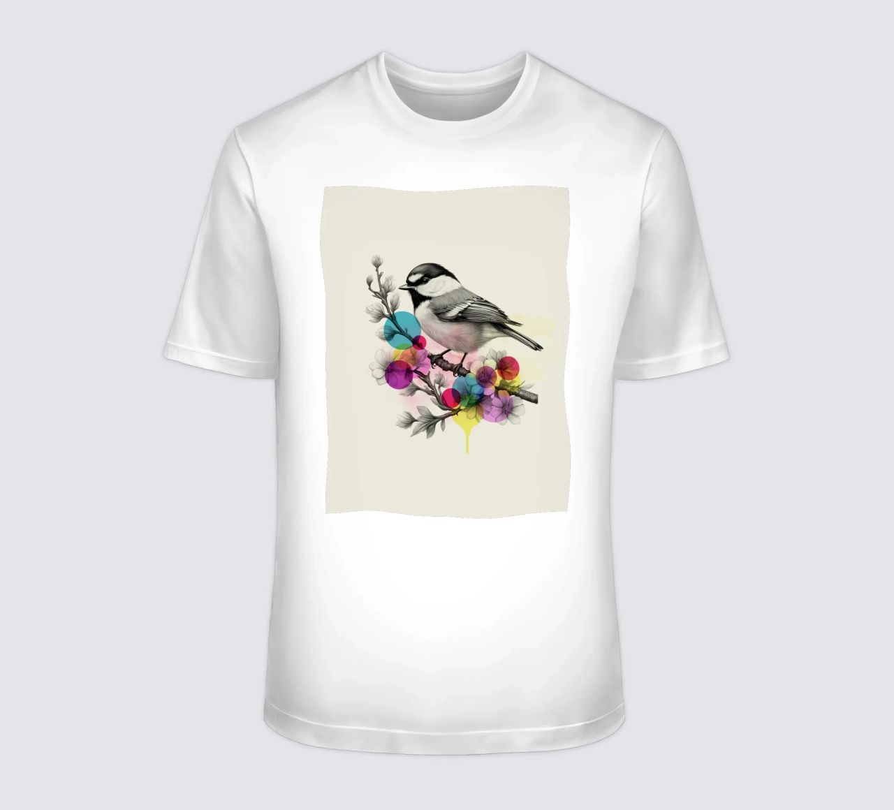 Bird on Twig Art t-shirt da Indigo Rain