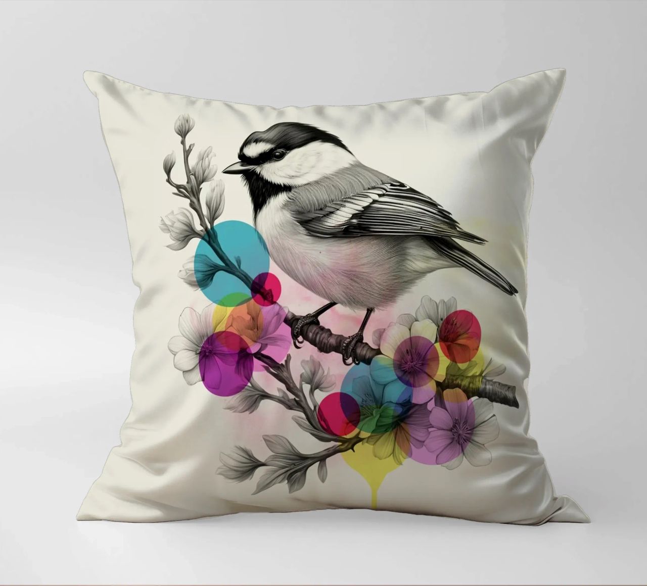 Bird on Twig Art cuscino da Indigo Rain