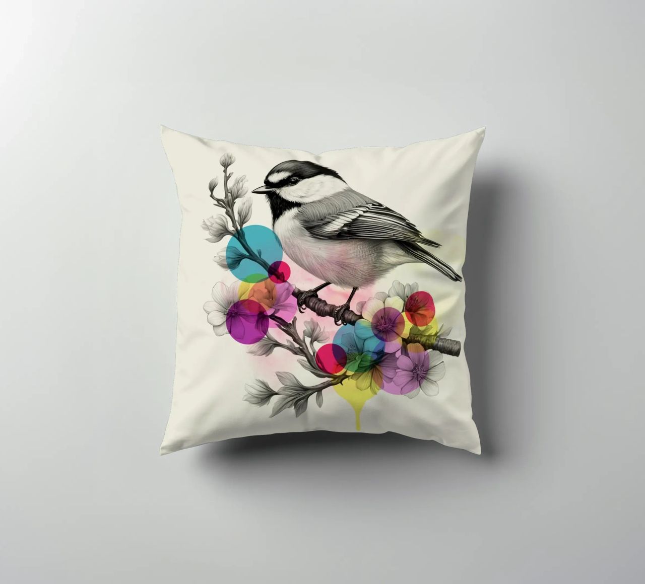 Bird on Twig Art cuscino da Indigo Rain