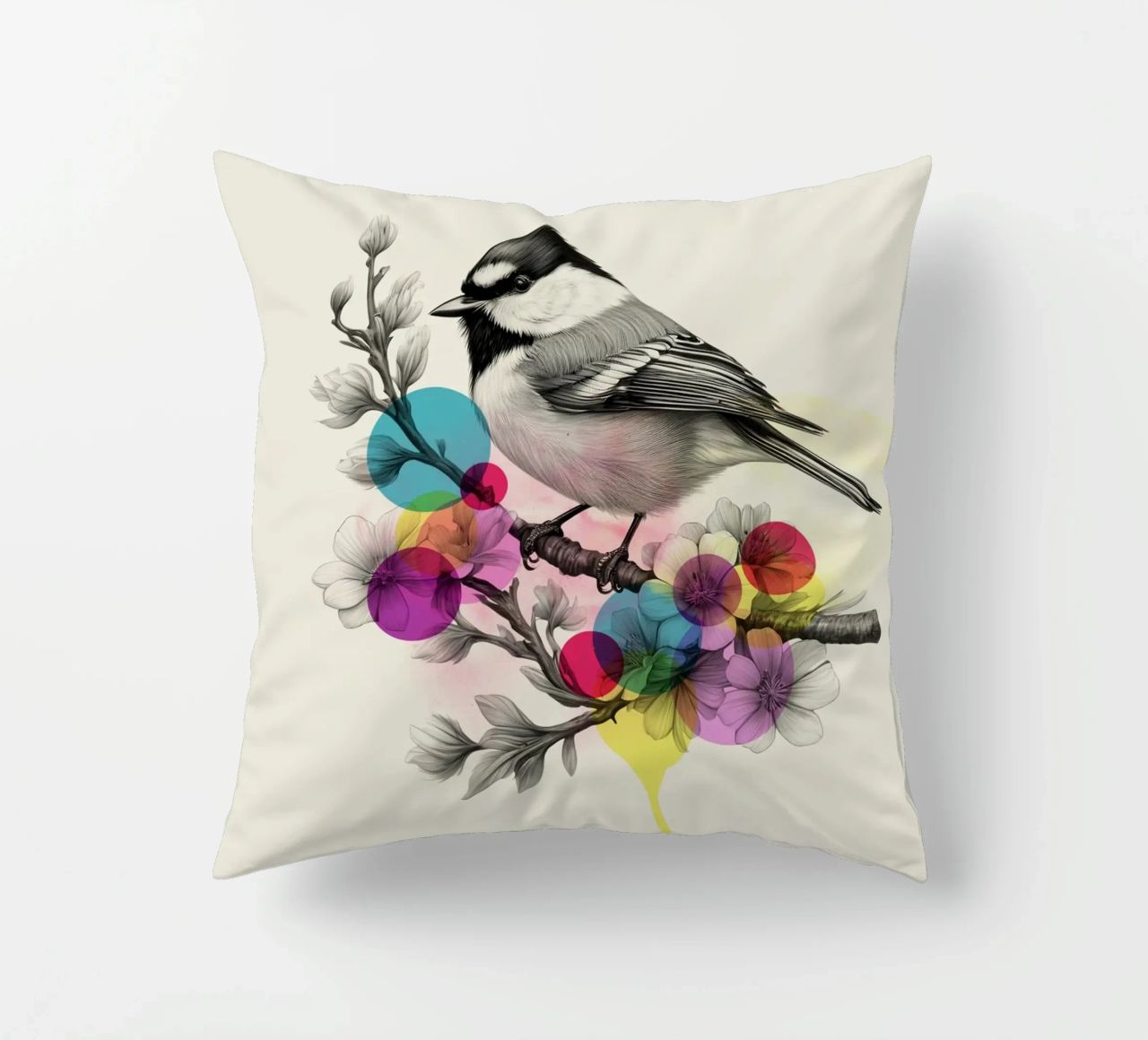 Bird on Twig Art cuscino da Indigo Rain