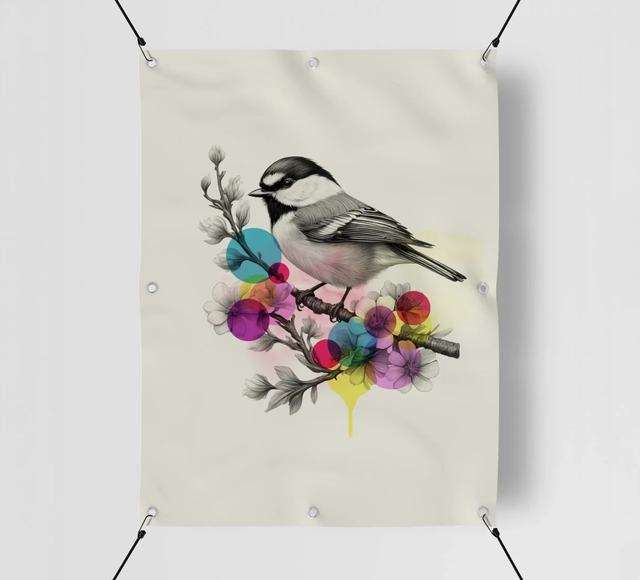 Bird on Twig Art telo in pvc da Indigo Rain