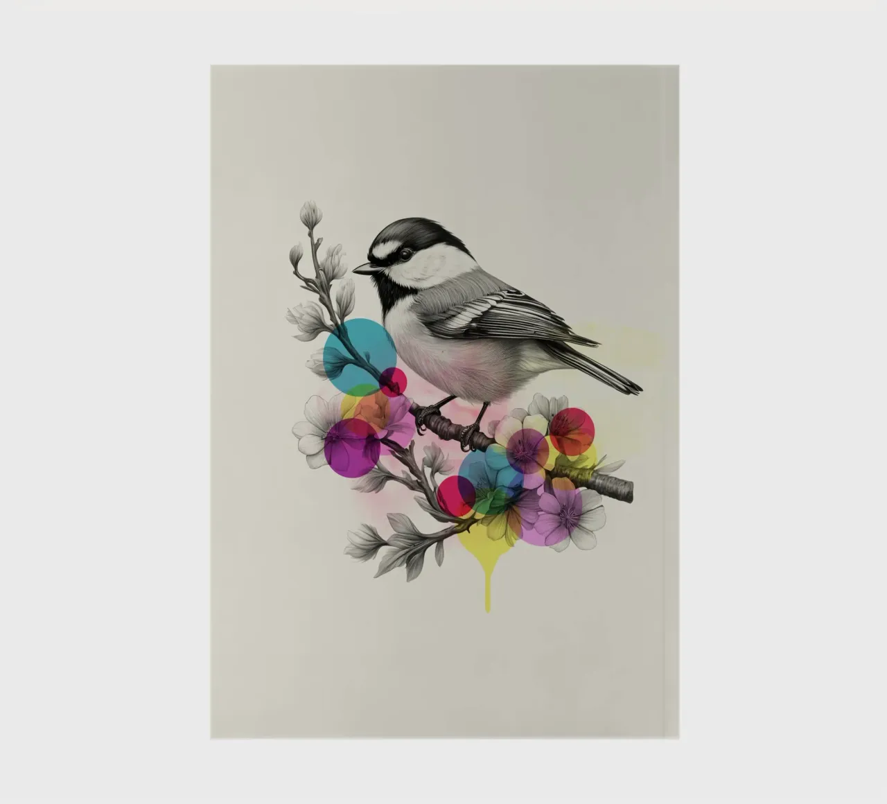 Bird on Twig Art notebook by Indigo Rain