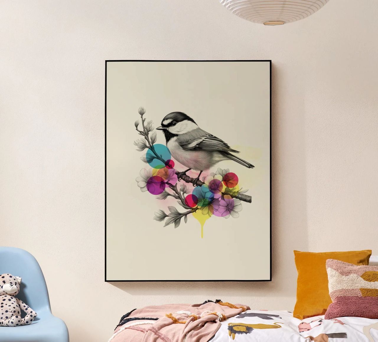 Bird on Twig Art plexiglass da Indigo Rain
