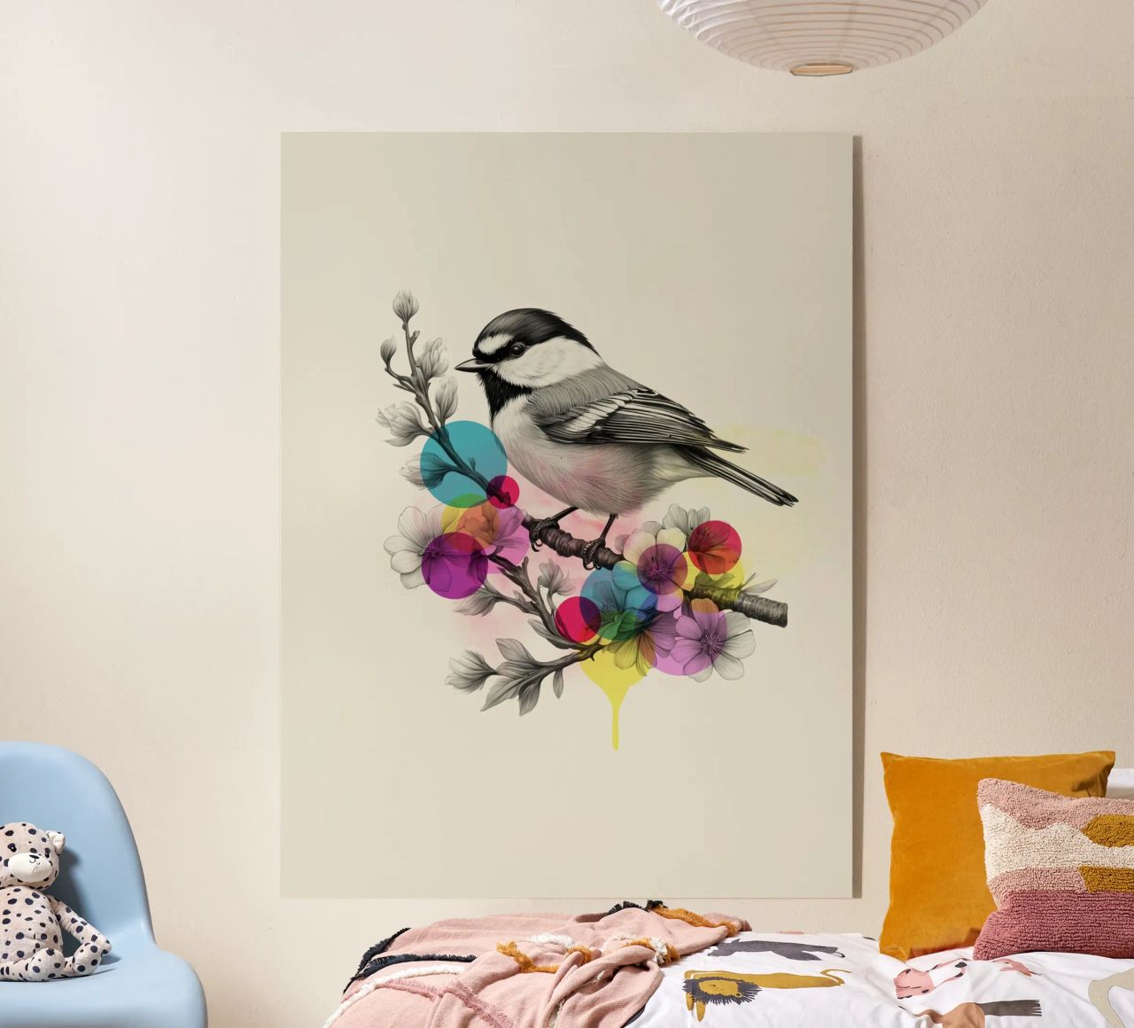 Bird on Twig Art plexiglass da Indigo Rain