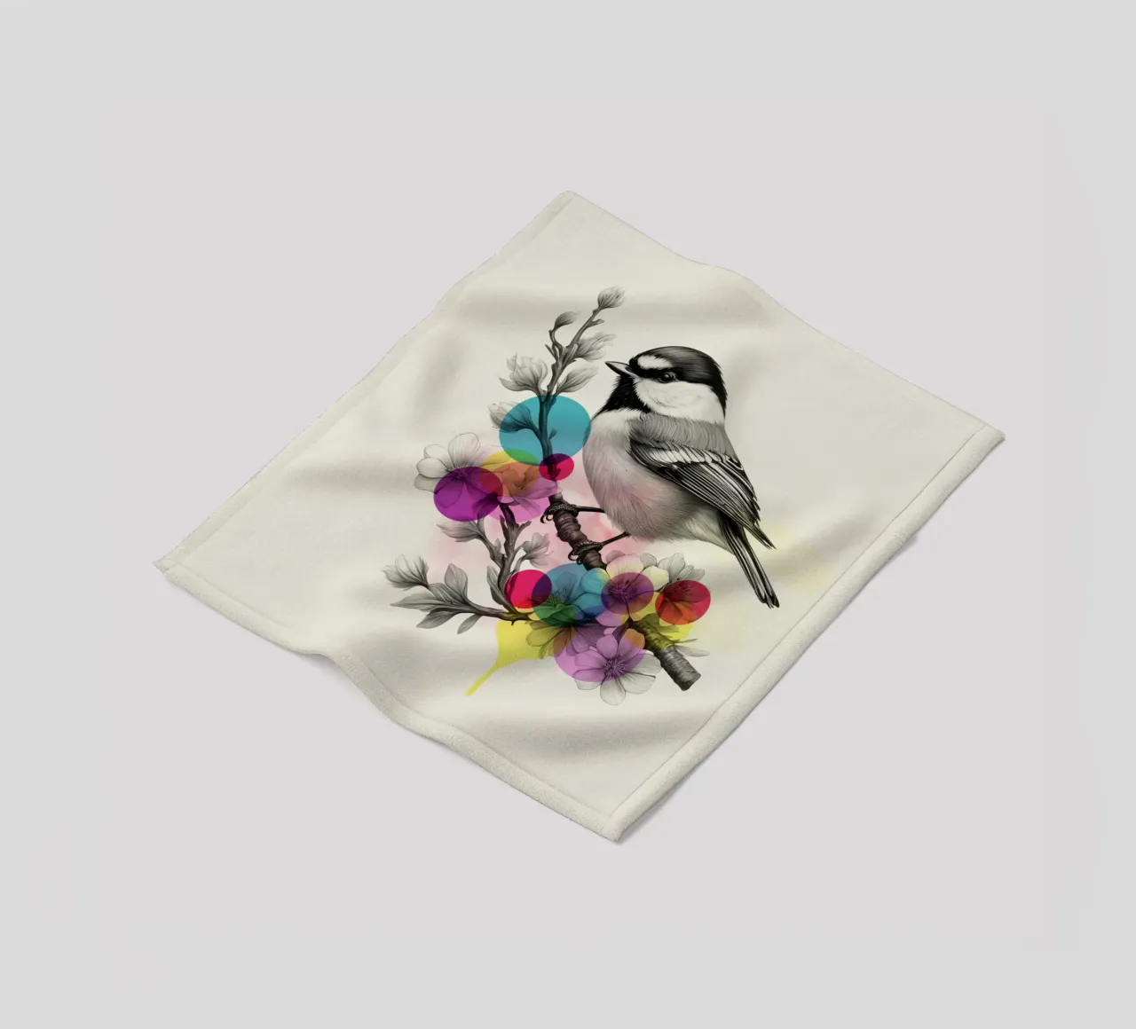 Bird on Twig Art coperta in pile da Indigo Rain