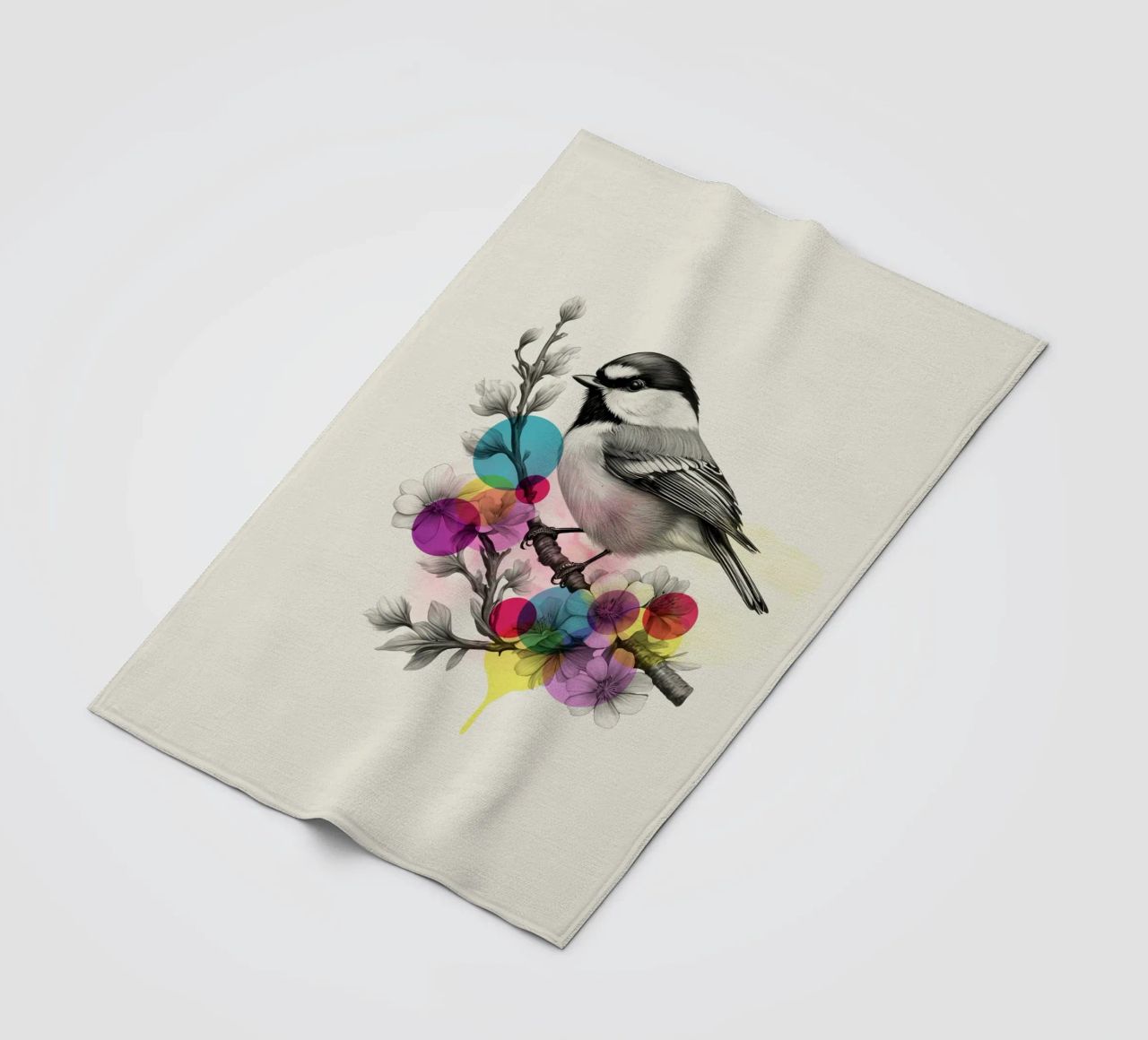 Bird on Twig Art coperta in pile da Indigo Rain