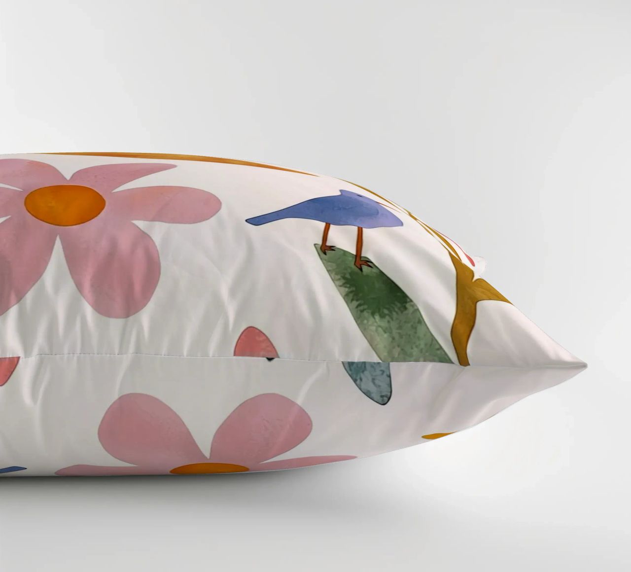 Boho Luna Uccello Dreamscape Vintage Botanico Floreale Notte cuscino da Gentle Echoes Art