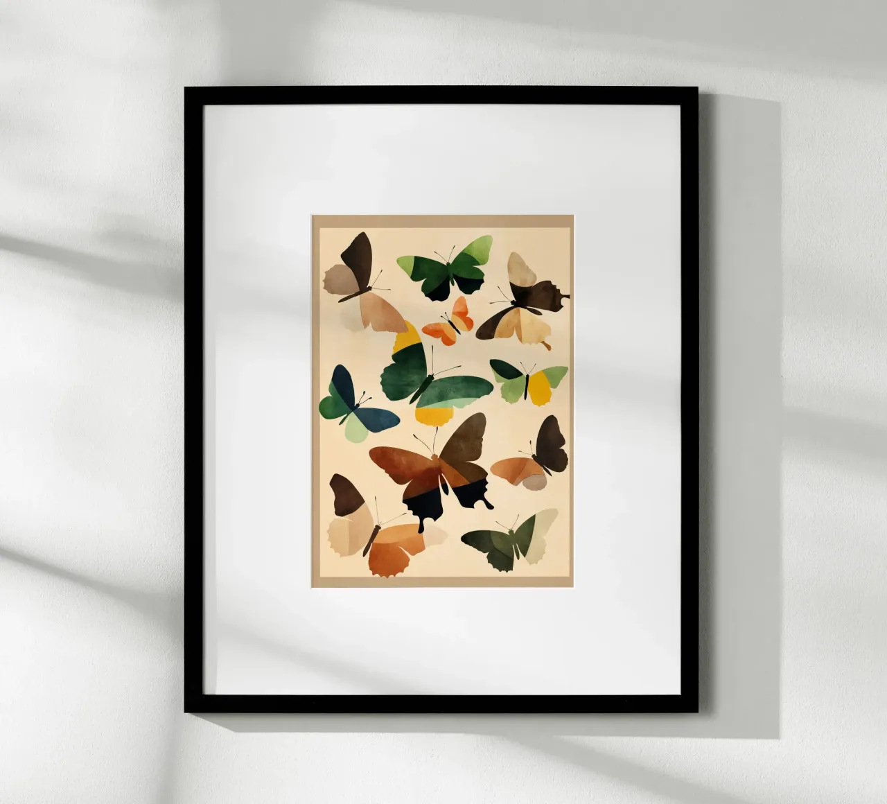 Beautiful Butterflies 2 poster con telaio in legno da Nadjaa