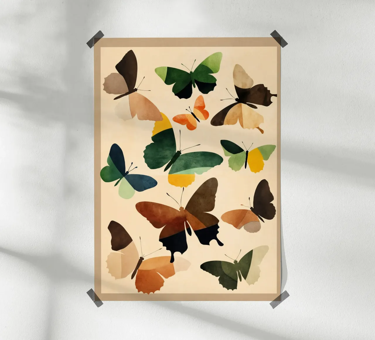 Beautiful Butterflies 2 poster con telaio in legno da Nadjaa