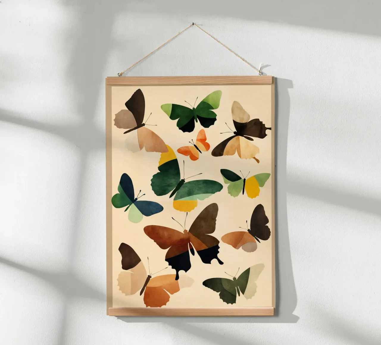 Beautiful Butterflies 2 poster con telaio in legno da Nadjaa