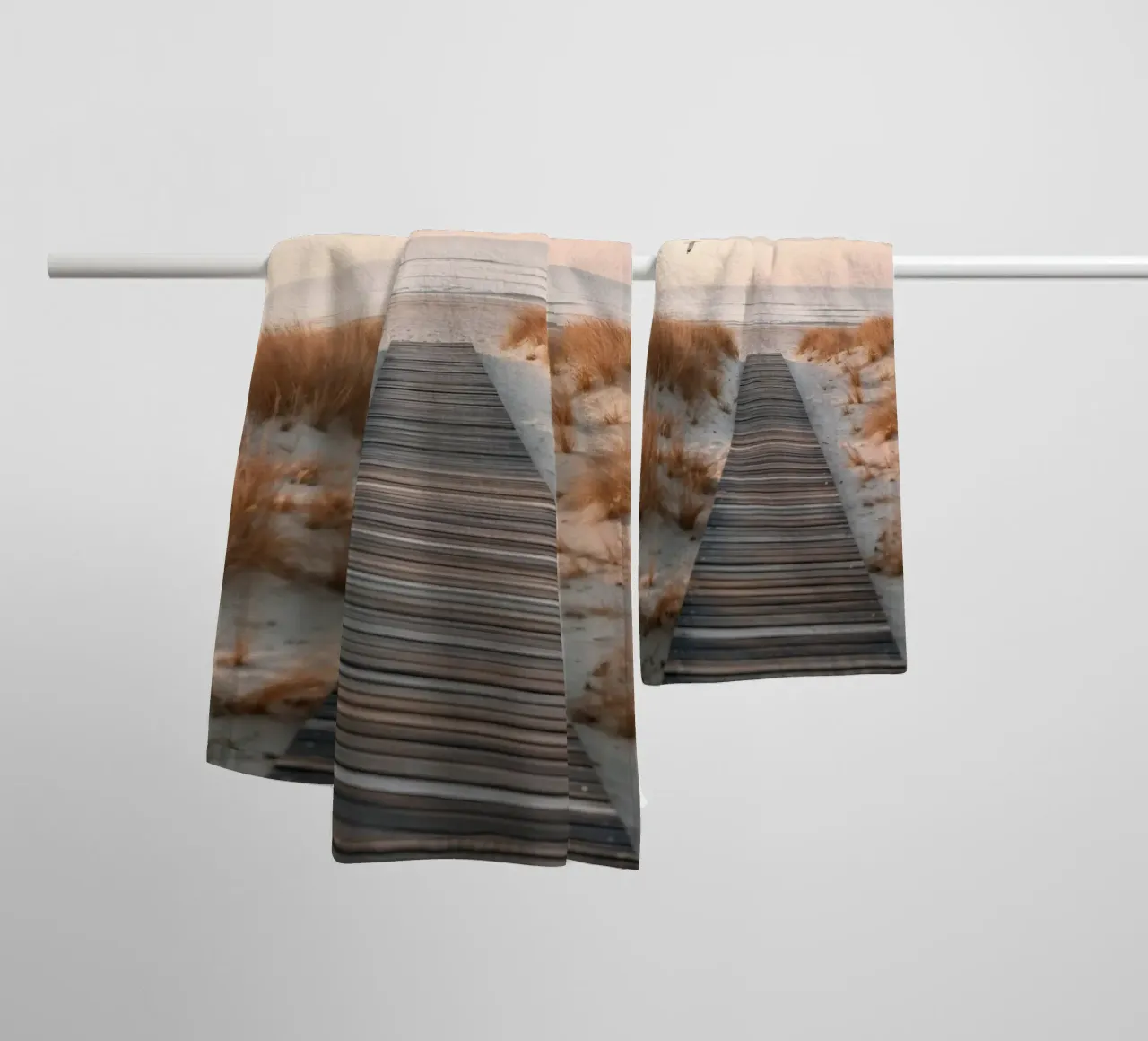 Seaside Silence – Dune Walk Art towel by BLICKPUNKT