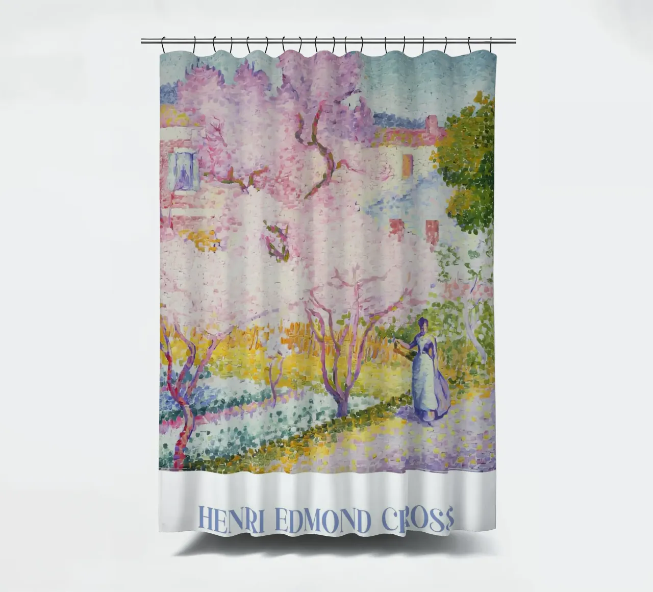 Henri-Edmond Cross Pointillist Blossom Trees Kunst Duschvorhang von NorwesClub