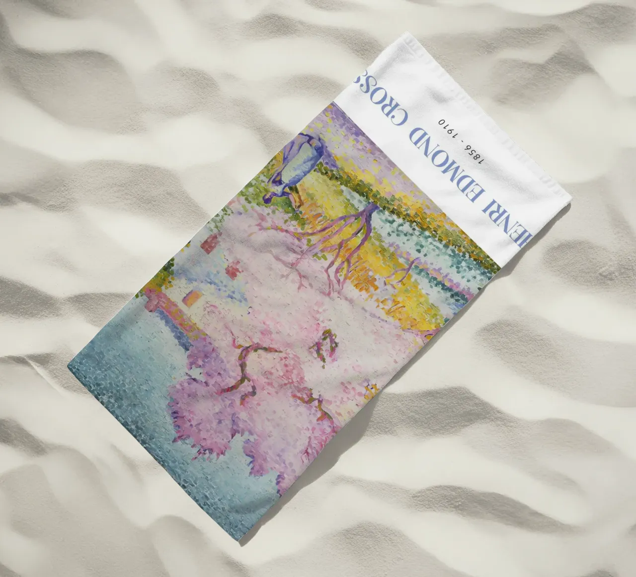 Henri-Edmond Cross Pointillist Blossom Trees Art beach towel by NorwesClub