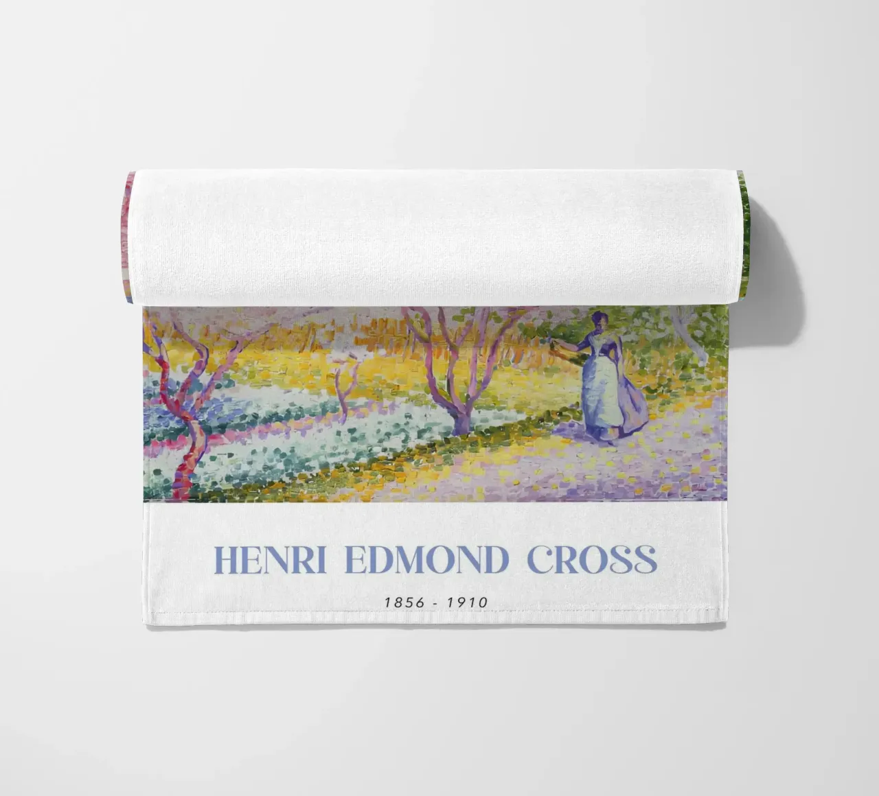 Henri-Edmond Cross Pointillist Blossom Trees Art beach towel by NorwesClub