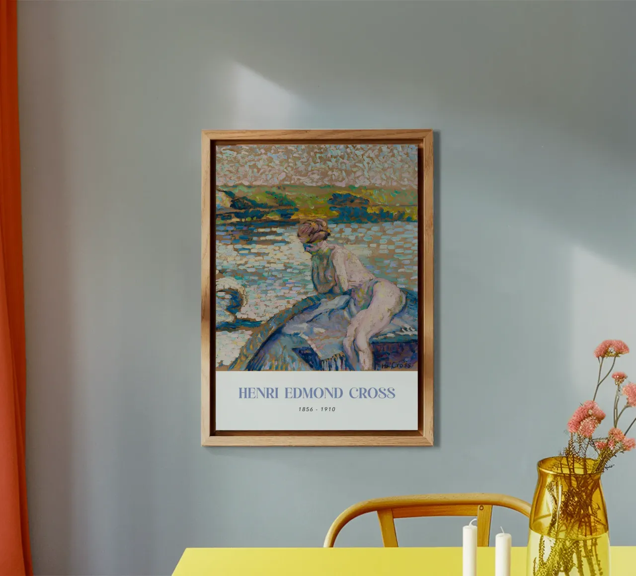 Henri-Edmond Cross Figura nuda divisionista alluminio dibond da NorwesClub