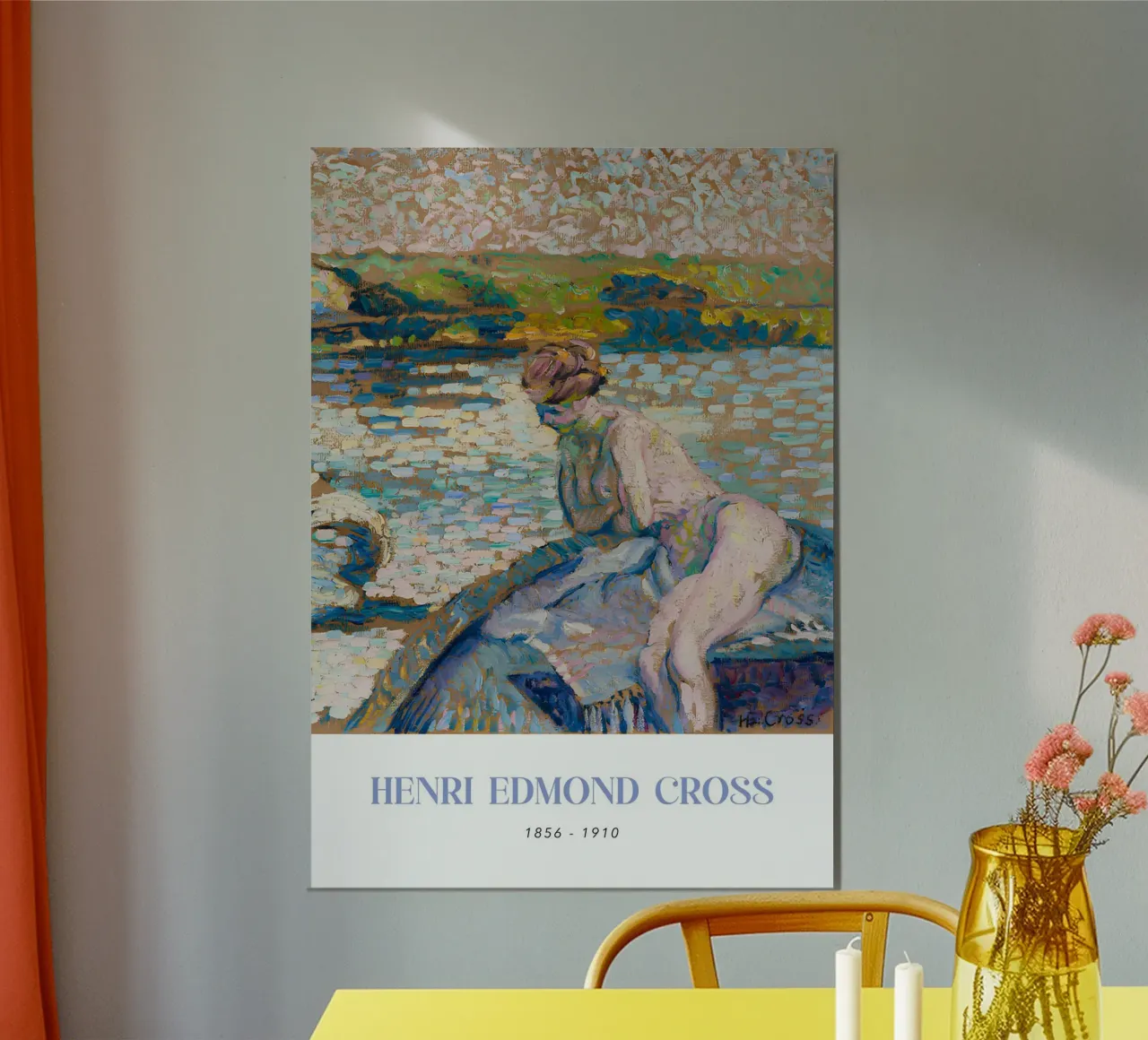 Henri-Edmond Cross Figura nuda divisionista alluminio dibond da NorwesClub