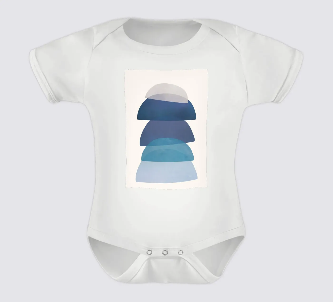Blue Stack 01 babyrompertje korte mouwen van cityart