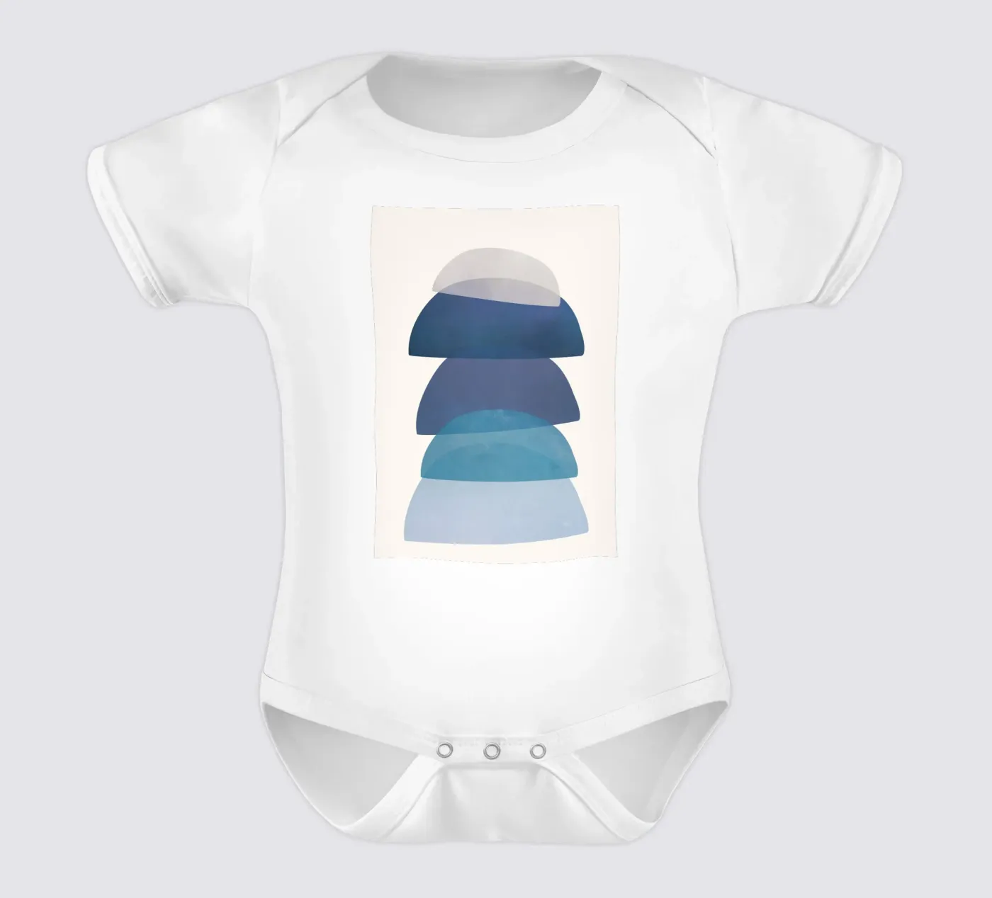 Blue Stack 01 babyrompertje korte mouwen van cityart