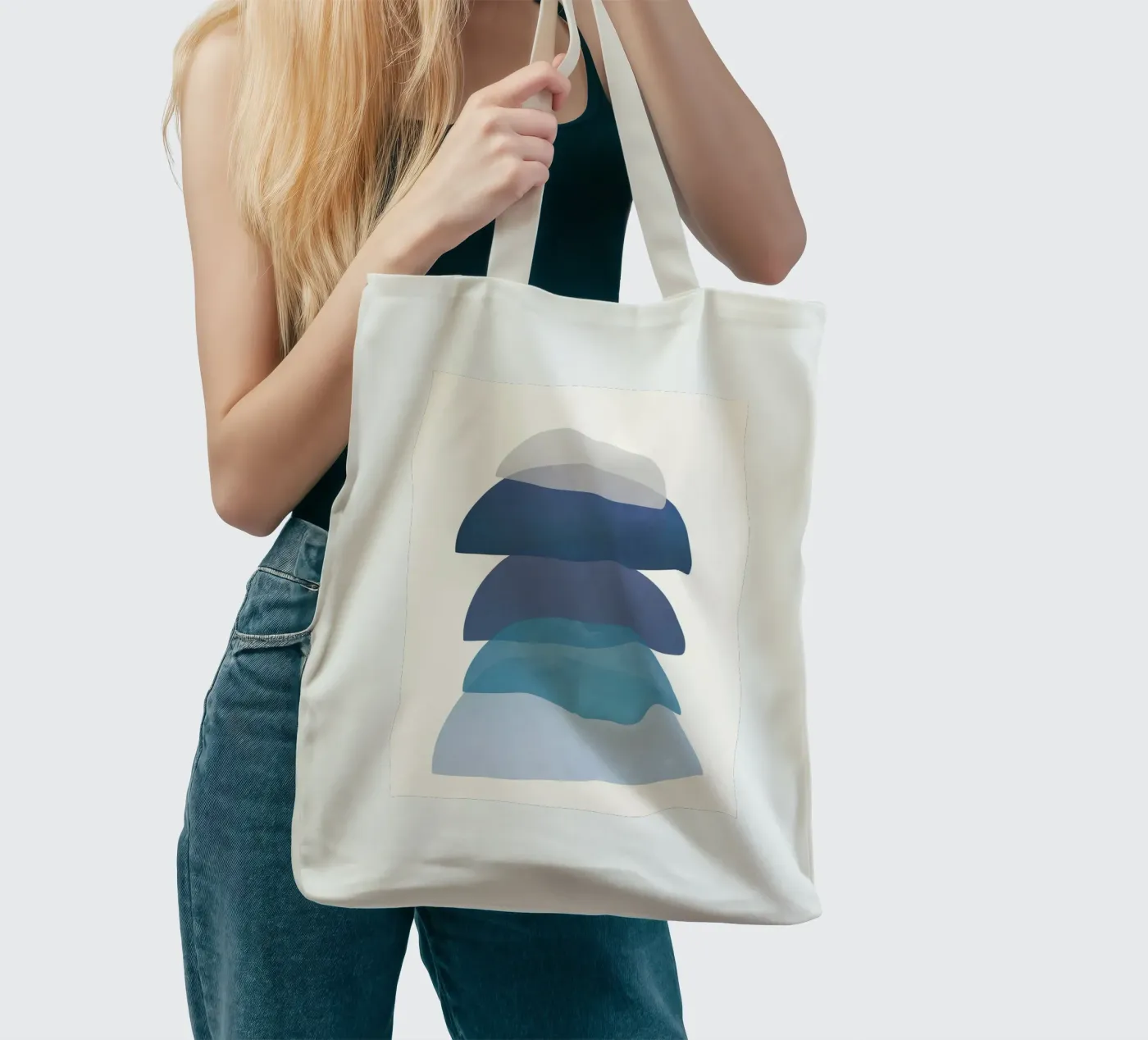 Blue Stack 01 tote bag by cityart