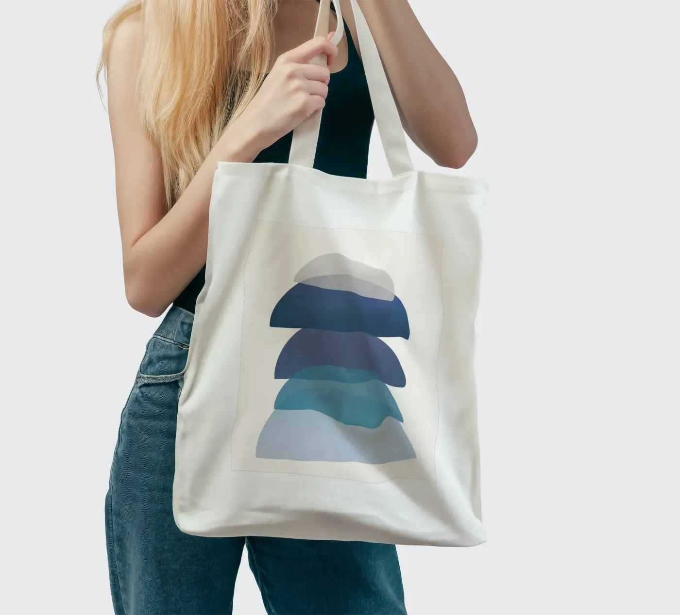 Blue Stack 01 tote bag by cityart